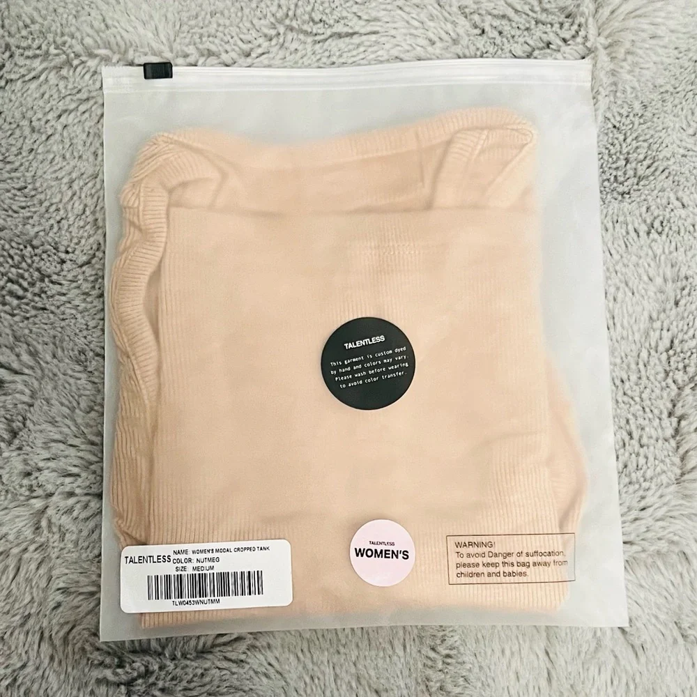 Talentless CROP MODAL TANK - NUDES - M - Picture 6 of 6